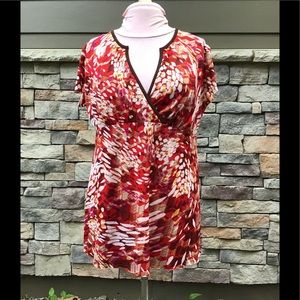 Duo ,maternity blouse, size XL cap sleeves